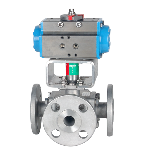 3LT2100F Series Three Way Flanged Ball Valve